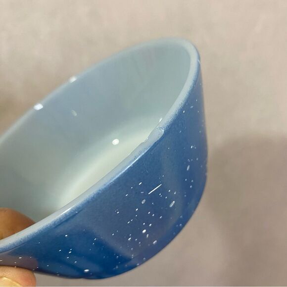 5- Vintage Fire King Blue Granite Speckled Cereal Bowls. - Picture 11 of 11
